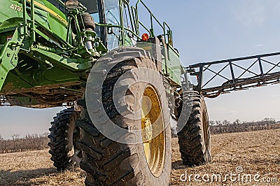 Crop spraying machinery,fertilize Editorial Stock Photo