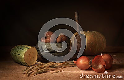 Crop of vegetables Stock Photo