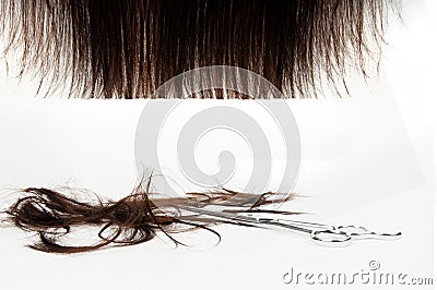 Cropped hair Stock Photo