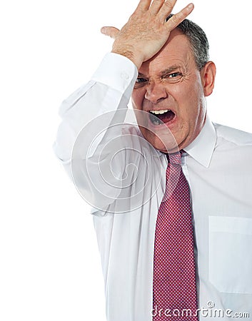 Cropped image of a disturbed businessman Stock Photo