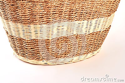 Cropped image of woven basket. Stock Photo