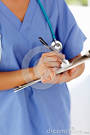 Cropped shot of young female doctor Stock Photo