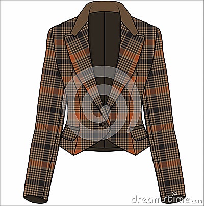 Women And Girls Corporate Wear Blazer Vector Illustration