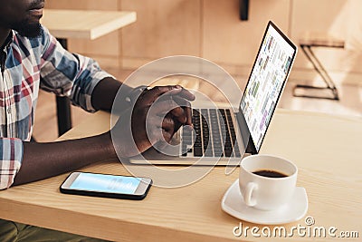 cropped view of african american man Editorial Stock Photo