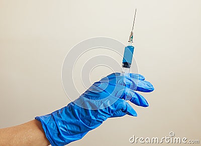 Cropped view of pediatrician doing injection with vaccine Stock Photo