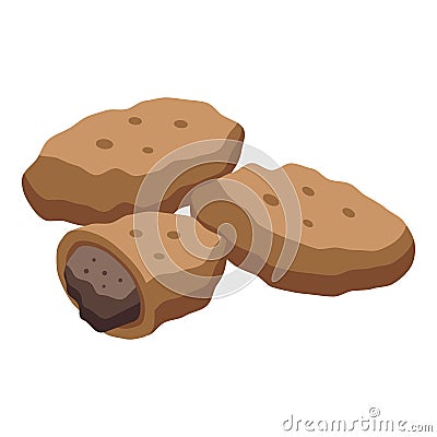 Croquette gourmet icon isometric vector. Food snack Vector Illustration