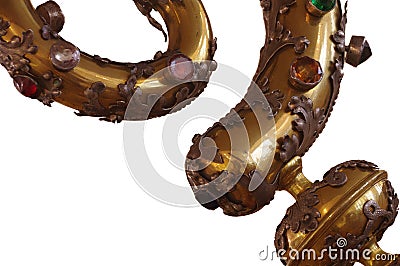 Crosier religion objects isolated detail Stock Photo