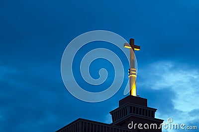Cross against the sky Stock Photo