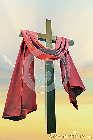 Cross against the sky Stock Photo