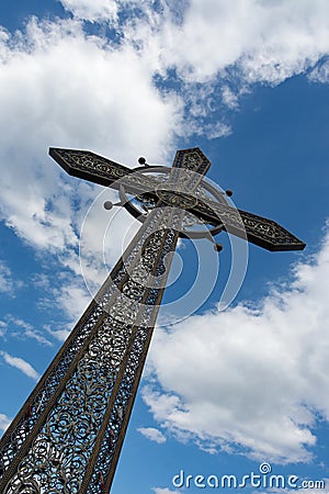 Cross against the sky Stock Photo