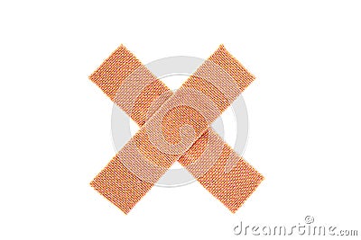 Cross bandaid Stock Photo