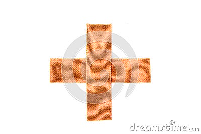 Cross bandaid Stock Photo