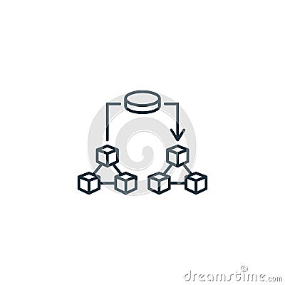 Cross-chain transactions icon. Monochrome simple sign from blockchain collection. Cross-chain transactions icon for logo Stock Photo