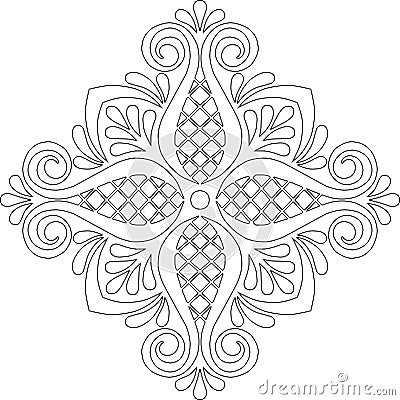 Cross for coloring. Suitable for decoration Stock Photo