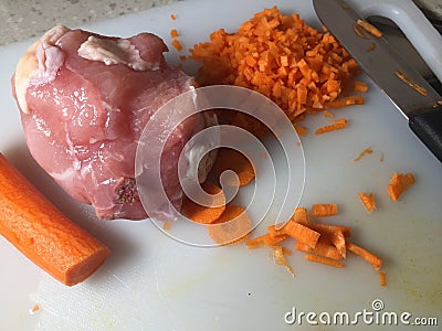 Cross contamination Stock Photo