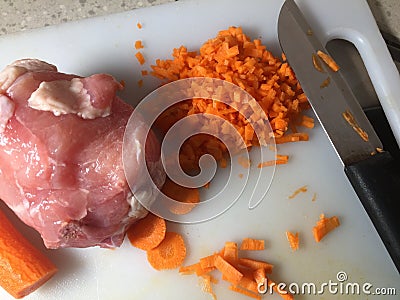 Cross contamination Stock Photo