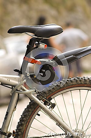 Cross country bicycle detail Stock Photo