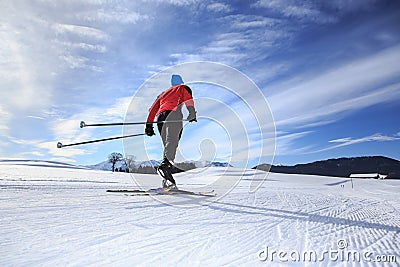Cross-country skiing Stock Photo