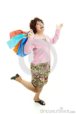 Cross Dresser Loves Shopping Stock Photo