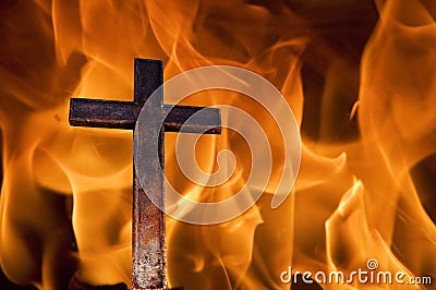 Cross On Fire Stock Photos - Image: 808603