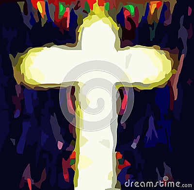 Cross of jesus christ savior Vector Illustration