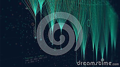 Cross-media marketing mesh representing connections, cloud data computing and neural network Stock Photo