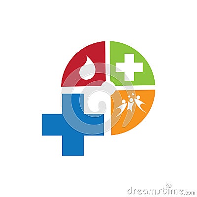 cross medical icon vector illustration design template Vector Illustration