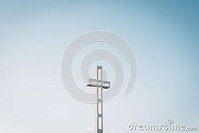 The cross on Mount Soledad, in La Jolla, San Diego, California Stock Photo