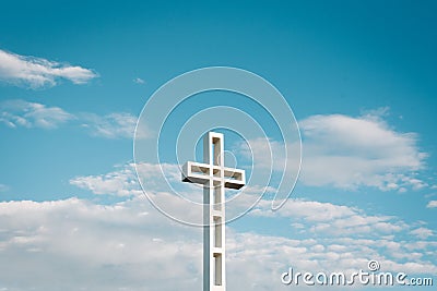 Cross on Mount Soledad, in La Jolla, San Diego, California Stock Photo