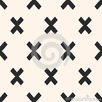 Cross pattern. Modern funky texture with crosses, x texture Vector Illustration