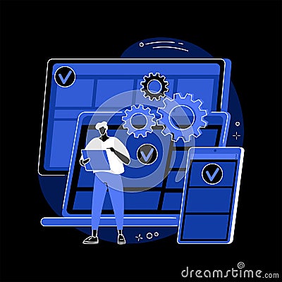 Cross-platform development abstract concept vector illustration. Vector Illustration