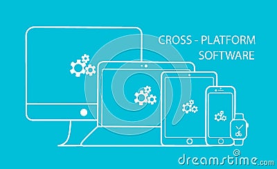 Cross platform icon Vector Illustration