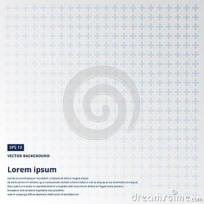 Cross or plus navy blue sign icon seamless pattern Vector Illustration