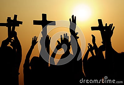 Cross Religion Catholic Christian Community Concept Stock Photo