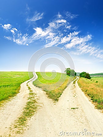 Cross roads Stock Photo