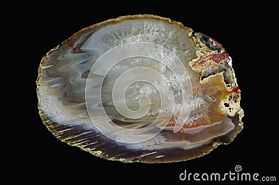 A cross-section of agate Stock Photo