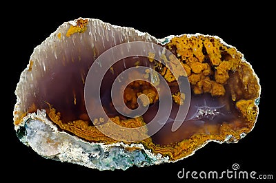 A cross-section of agate Stock Photo