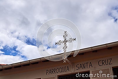 Cross on a sky background Stock Photo