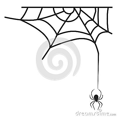 Cross spider web icon, simple style Vector Illustration