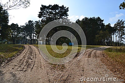 The cross stands at a crossroads Stock Photo