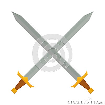 Cross swords vector illustration. Vector Illustration