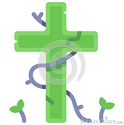 Cross flat illustration Vector Illustration