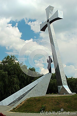 The Cross of Trust monument in Przemysl, Poland Editorial Stock Photo