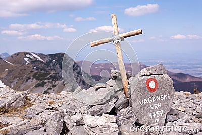 Cross at Velebit Editorial Stock Photo