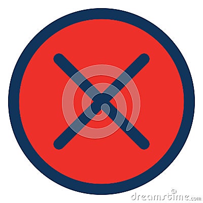 Cross, wrong Isolated Vector Icon which can be easily modified or edited Stock Photo