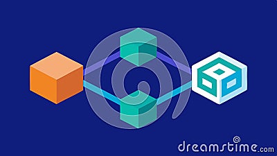 CrossChain Transactions Two chains merging into a single transaction arrow indicating interoperability between different Vector Illustration