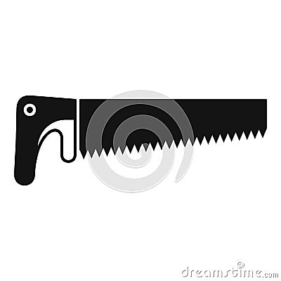 Crosscut saw icon, simple style Vector Illustration