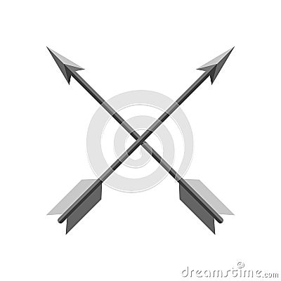 Crossed arrows icon. Vector illustration Cartoon Illustration