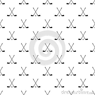 Crossed golf clubs pattern, simple style Vector Illustration