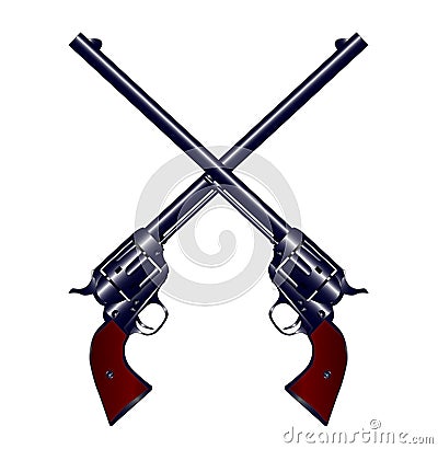 Crossed Guns Stock Photo